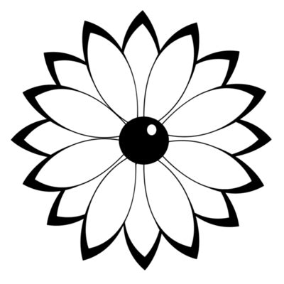 Flower Clipart Black And White PNGs for Free Download .